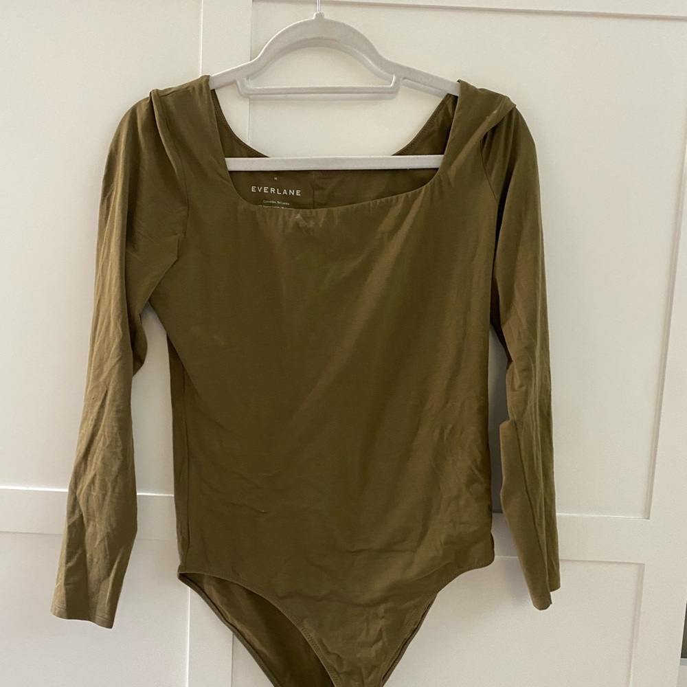 Everlane Green Cotton Bodysuit